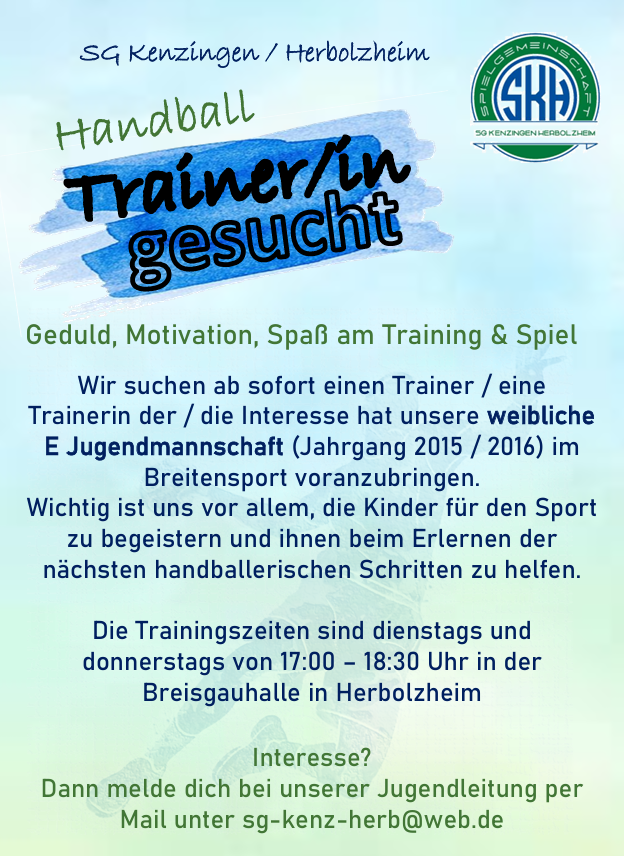 Jugendtrainer/in gesucht